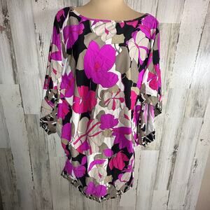 Trina Turk Cover-Up S | Wing Sleeves | Resort Wear | Boho Chic | MSRP $118